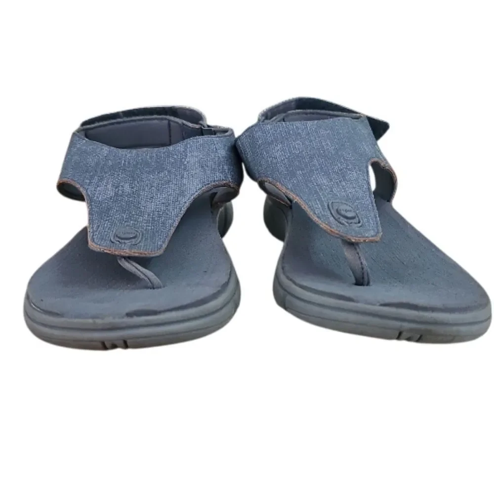 Ryka Margo Next Thong Sandals Women’s 9.5 Blue Comfort Walking Travel Vacation